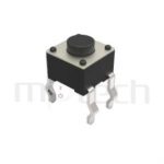 HTS-06PA Series 零件外觀造型示意圖，呈現產品: 6x6，DIP型，碰觸開關的零件外型圖，產品訊息在圖片中一目了然。 HTS-06PA產品規格為: 6x6，DIP件，立式，圓柄，H高度:4.3mm~26mm，常用款。碰觸開關作為各種電子設備的操作信號輸入用開關，無論是貼片式輕觸開關、小型輕觸開關、防水輕觸開關...都是你最好的選擇