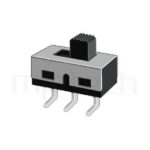 SS-12D06 Series-滑動開關-彎腳滑動開關1P2T,SPDT迴路,彎腳滑動開關Slide Switch