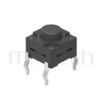 WTS-06P1 Series 零件外觀造型示意圖，呈現產品: 6x6，DIP包裝，輕觸開關的零件外型圖，立即從圖片確認是否符合需求。 WTS-06P1產品規格為: 6x6，DIP型，直立式，圓頭，H高度:4.3mm~19mm，防水，IP67防水。Tact Switch各種柄長可選擇、敏銳的接觸手感、接觸電阻小、精確的操作力誤差、規格多樣化、使用壽命長、高精密度