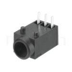 HDC-522 系列-DC電源插座DC JACK ,90度 90° DIP ,Center pin Ø1.3 mm 中心針 Ø1.3 mm ,外圓 孔徑 5 ,L 11 x W 6 x H 5 ,板上高度 5mm