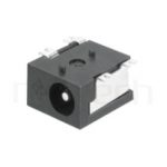 HDC-584 系列-直流電源插座DC POWER JACK ,90度 90° SMD ,Center pin Ø1.3 / Ø1.65 mm 中心針 Ø1.3 / Ø1.65 mm ,外圓 孔徑 3.8 ,L 9 x W 8 x H 5.3 ,板上高度 5.3mm