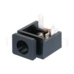 HDC-624 系列-DC電源插座DC POWER JACK ,90度 90° DIP ,Center pin Ø2.0 / Ø2.5 mm 中心針 Ø2.0 / Ø2.5 mm ,外圓 孔徑 5.6 ,L 16x W 12.5 x H 9 ,板上高度 9mm