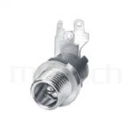 HDC-667 系列-直流電源插座DC JACK ,90度 90° DIP ,Center pin Ø2.0 / Ø2.5 mm 中心針 Ø2.0 / Ø2.5 mm ,外圓 孔徑 5.7 ,L 16 Ø11 ,螺牙外徑Ø8