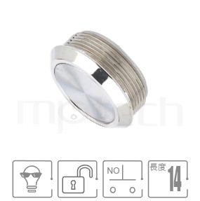 MP25T-2MF Series-超薄型金屬按鈕開關-IP/IK防護,輕薄短小,25mm尺寸,1NO一組常開接點,無段,平柄,金屬按鈕,防水、防塵、耐腐蝕,薄、扁、短,開孔Φ25mm,1NO,無鎖復歸,平柄,金屬材質按鍵,平面金屬按鈕按鍵,不銹鋼SUS,無段復位| MP16TECH提供您最完整的防水金屬按鈕開關產品與服務