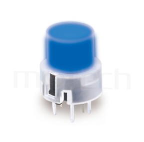 PB-210 系列-帶燈輕觸開關LED Tact Switch ,圓形鍵帽,立式,DIP ,小型帶燈 ,尺寸 12X12 , 版上高度12.8mm ,12X11.4 圓形帽蓋