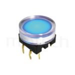 PB-215+CAP 系列-帶燈開關 Illuminated Pushbuttons ,圓形鍵帽,立式,DIP ,全平面照光,另有色蓋可搭配 ,尺寸 Φ17鍵帽 17mm帽蓋, 版上高度10mm ,Φ17 帽蓋 17mm鍵帽