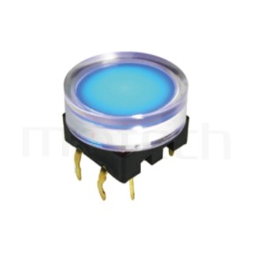 PB-215+CAP 系列-帶燈開關 Illuminated Pushbuttons ,圓形鍵帽,立式,DIP ,全平面照光,另有色蓋可搭配 ,尺寸 Φ17鍵帽 17mm帽蓋, 版上高度10mm ,Φ17 帽蓋 17mm鍵帽