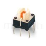 PB-572 系列-帶燈按鈕開關LED Pushbutton Switch ,無鍵帽,立式,DIP ,6PIN ,尺寸 6.8x6.8,版上高度7mm ,4x4.6 按鍵面