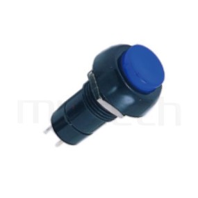 PS-004 系列-塑膠按鈕開關Push button ,圓形, 螺母固定,復歸/無鎖/回彈/無段 ,OFF-(ON),SPST,1P1T迴路 ,總長度38mm
