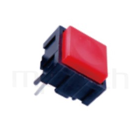 PS-203 系列-按鈕開關Push button Switch,方形,DIP插版,小型按鈕,復歸/無鎖/回彈/無段 ,OFF-(ON),SPST,1P1T迴路 ,12x12 版上高度10mm