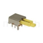 PS-22E02 系列-按鍵開關Push Switch,90度側按,DIP插版,電源開關,水平臥式,自鎖/無鎖,有段/無段 ,DPDT,2P2T迴路 ,總長度19, 版上高度5mm