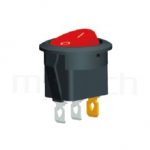 RS-601C1-10111LRB 系列-翹板開關Rocker Switch ,23mm ,帶燈圓形 ,6A 250VAC, 10A 125VAC,ON-OFF ,SPST,1P1T迴路