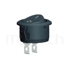 RS-601C2-10111NBB 系列-洛克開關Rocker Switch ,23mm ,圓形 ,6A 250VAC, 10A 125VAC,ON-OFF ,SPST,1P1T迴路