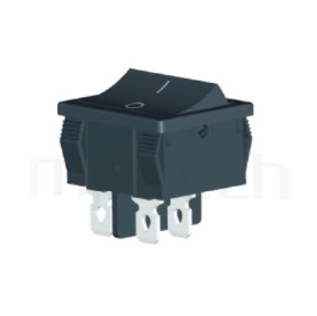 RS-601F-20111NBB 系列-翹板開關Rocker Switch ,24x21mm , ,6A 250VAC, 10A 125VAC,ON-OFF ,DPST,2P1T迴路