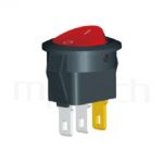 RS-601H2-10111LRB 系列-翹板開關Rocker Switch ,16.5mm ,帶燈圓形 ,3A 250VAC, 6A 125VAC,ON-OFF ,SPST,1P1T迴路