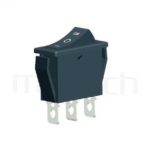 RS-606-10314NBB 系列-翹板開關Rocker Switch ,30x13mm , ,16A 250VAC,ON-OFF-ON ,SPDT,1P2T迴路