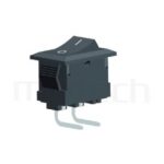 RS-601HL-10131NBB 系列-翹板開關Rocker Switch ,15x10mm ,90度彎腳 ,3A 250VAC, 6A 125VAC,ON-OFF ,SPST,1P1T迴路