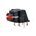 TRL-615TP 系列-帶燈輕觸開關LED Tact Switch ,無鍵帽,臥式,90度側按,DIP ,底部平貼PCB易安裝 ,尺寸 前後寬度12 , 版上高度7mm ,