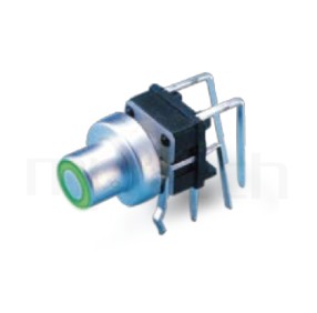 TRL-616TP 系列-帶燈輕觸開關LED Tact Switch ,圓柱型鍵帽,臥式,90度側按,DIP ,6PIN,可選固定柱 ,尺寸 前後寬度16 , 版上高度7.5mm ,Φ7.5 圓柱形帽蓋