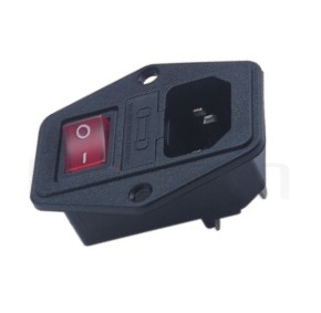 JR-101-1FR-03-AC 系列產品-交流插座AC POWER SOCKET ,IEC 60320 C14, AC 插座+保險絲+開關,三合一插座,3PIN焊線端子,180度,螺絲鎖付,AC-023A DB-14-F5 R-3013S,AC INLET,安規UL,cUL,ENEC,VDE,CCC,