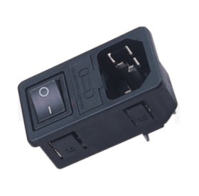 JR-101-1FRS-04-AC 系列產品-AC電源插座AC INLET ,IEC 60320 C14, AC 插座+保險絲+開關,三合一插座,3PIN焊線端子,180度,卡式,AC-023B DB-14-F3 DB-14-F4 R-3014S,AC INLET,安規VDE,CCC,UL,cUL,ENEC,