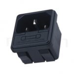 JR-101-1FS-AC 系列產品-AC電源插座AC INLET ,IEC 60320 C14, AC 插座+保險絲,二合一插座,3PIN焊線端子,180度,卡式,AC-021B DB-14-F2 R-3016,安規UL,cUL,ENEC,VDE,CCC,AC INLET,