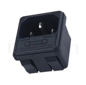 JR-101-1FS-AC 系列產品-AC電源插座AC INLET ,IEC 60320 C14, AC 插座+保險絲,二合一插座,3PIN焊線端子,180度,卡式,AC-021B DB-14-F2 R-3016,安規UL,cUL,ENEC,VDE,CCC,AC INLET,