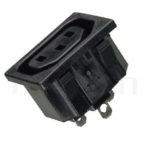 JR-121S-G-AC 系列產品-AC電源插座AC SOCKET ,IEC 60320 F,C13 AC 插座,3PIN焊線端子,180度,卡式,AC-016 DB-F-2 R-302SN,AC OUTLET,UL,cUL,ENEC,VDE,CCC