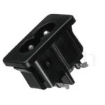 JR-201SPCB-AC 系列產品-AC電源插座AC INLET ,IEC 60320 C8,8字型,2PIN,90度 90° DIP,PCB插版,AC-020 DB-8 R-201A,AC INLET,安規UL,cUL,ENEC,VDE,CCC,