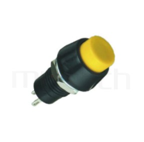 PS-302 系列-自鎖按鍵開關Lock Push Switch ,圓形, 螺母固定,自鎖/有段 ,OFF-ON,SPST,1P1T迴路 ,總長度31mm | PS-302系列