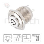 16mm,Φ16,1NO,復歸無鎖,帶燈,高平面電源符號 | 帶燈 照光式 LED發光金屬開關 LED 燈色, 燈壓5V 6V 12V 24V 110V 220V LED帶燈,MP16-4ME 系列防水、防破壞、耐腐蝕,短款,Φ16 開孔尺寸,一組A接點,無鎖復位,高頭,LED燈金屬開關,LED帶燈,六種燈色可選,power符號燈 | MP16TECH提供您最完整的防水金屬按鈕開關產品與服務