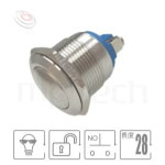 19mm,Φ19,1NO,復歸無鎖,不帶燈,球面，門禁開關，門禁開門鈕 | 金屬按鈕按鍵,MP19-2MRL 系列 防水、防塵、耐腐蝕,短款開關,19mm尺寸,常開接點,無鎖復歸,球形,金屬質感無燈按鈕 | MP16TECH提供您最完整的防水金屬按鈕開關產品與服務