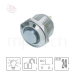 19mm,Φ19,1NO,復歸無鎖,帶燈,高平面環形燈 | 帶燈金屬開關,燈色任選,MP19-4MH 系列 防水防塵防化學腐蝕,短按鈕,開關尺寸19mm,1NO,自動復歸,高頭,照光金屬按鍵,LED六種燈色可選,內建電阻,環形燈 | MP16TECH提供您最完整的防水金屬按鈕開關產品與服務