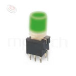 帶燈開關 Illuminated Pushbuttons ,圓柱形鍵帽,立式,DIP ,帶燈圓形帽蓋 ,尺寸 8.5x8.5,版上高度18.5mm ,Φ7.4 按鍵面 | MP16TECH提供您專業的按鈕開關產品與服務