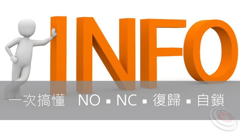 本文用動畫圖解的方式說明金屬按鈕開關的動作型式以及接點組合，詳細說明復歸型復位型的動作結果，自鎖型有段開關動作型式，NO常開接點以及NC常閉接電在開關作動後的導通狀態