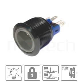 MP22-6ZFX Series-黑色金屬外殼帶燈按鈕開關,黑色鋁氧化黑鋁合金外殼陽極處理,可製作成各種色澤以增進美觀,LED雙極性正反都可接 防水、防破壞、耐腐蝕,,Φ22mm,外徑25mm,,1NO1NC,自鎖,平面,帶燈金屬開關,燈色任選,環型帶燈,平面環形燈平面同等於GQ22,pbm22,cmp,bpb,KPB22,MPB22,MPS22,MW22,HK22B,HKYB22B,mp22n,ft-22,J22,EJ22,lb22b,qn22,材質-鋁機殼,陽極處理外殼,不銹鋼金屬殼,lock 防水、防破壞、耐腐蝕| MP16TECH提供您最完整的防水金屬按鈕開關產品與服務