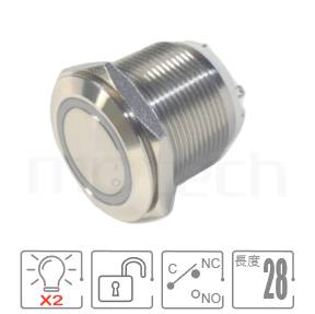 MP22S-6MFRG Series-雙色金屬按鈕,led顏色紅藍、紅綠短款雙色,金屬按鈕開關,紅綠,紅藍 防水防塵防化學腐蝕,短款開關,開孔Φ22mm,外徑25mm,,一常開一常閉一共點,自復回彈,平頭,照光式金屬按鈕,圓型光圈帶燈平面對照於KPB22,MPB22,MPS22,MW22,HK22B,HKYB22B,pbm22,cmp,bpb,mp22n,ft-22,J22,EJ22,GQ22,lb22b,qn22,材質-不鏽鋼SUS,金屬外殼,自複式回彈防水、防破壞、耐腐蝕| MP16TECH提供您最完整的防水金屬按鈕開關產品與服務