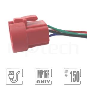 TH-MP16F 連接器帶線材,連接器配件,MP16F-5 系列專屬配件,帶線長150mm,線徑22 AWG, 尾端剝線10mm,可用以延長;無須焊接,可直接插於MP16F系列金屬按鈕開關底部,聯接底部的開關端子腳,並具有卡勾可使聯接更加穩定而不輕易脫落。| MP16TECH提供您最完整的防水金屬按鈕開關產品與服務"